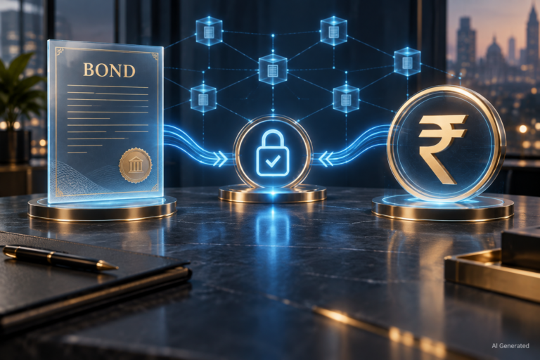 Demat 2.0 में बॉन्ड और डिजिटल रुपये के साथ सेटलमेंट का AI Generated सांकेतिक चित्र